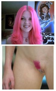 Pink, pink pussy, pink hair, pink pubes